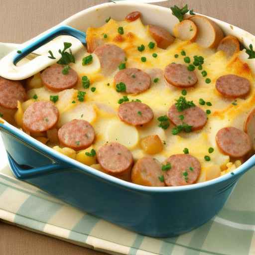 Рецепт запеканки с колбасой и картофелем