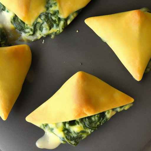 Рецепт треугольников со шпинатом и сыром